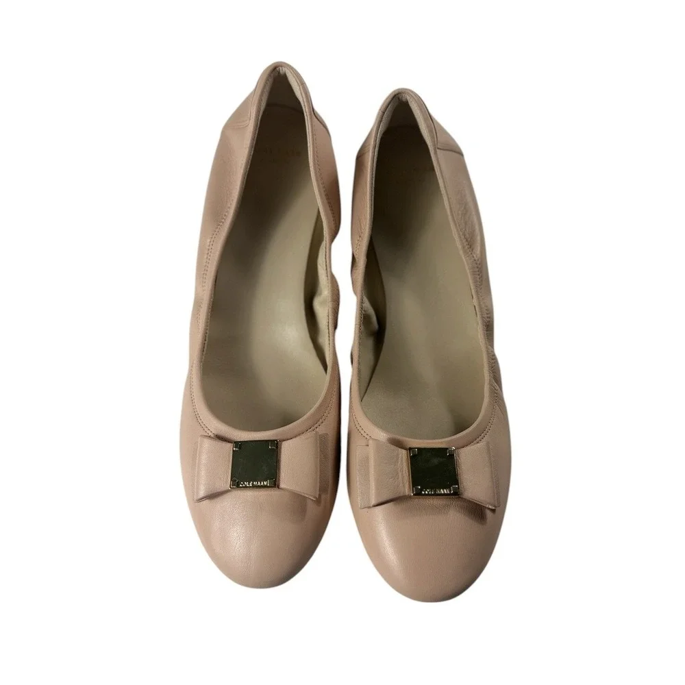 Cole Haan Tali Bow Ballet Flats Canyon Rose Pink Leather D43670 Womens 10.5 B